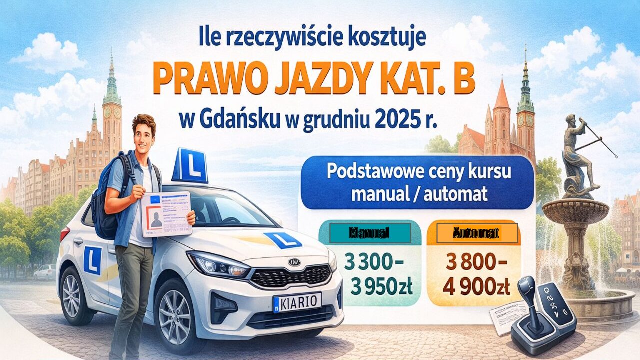 Ile kosztuje kurs prawa jazdy na przełomie roku 2025/2026 w Gdańsku?