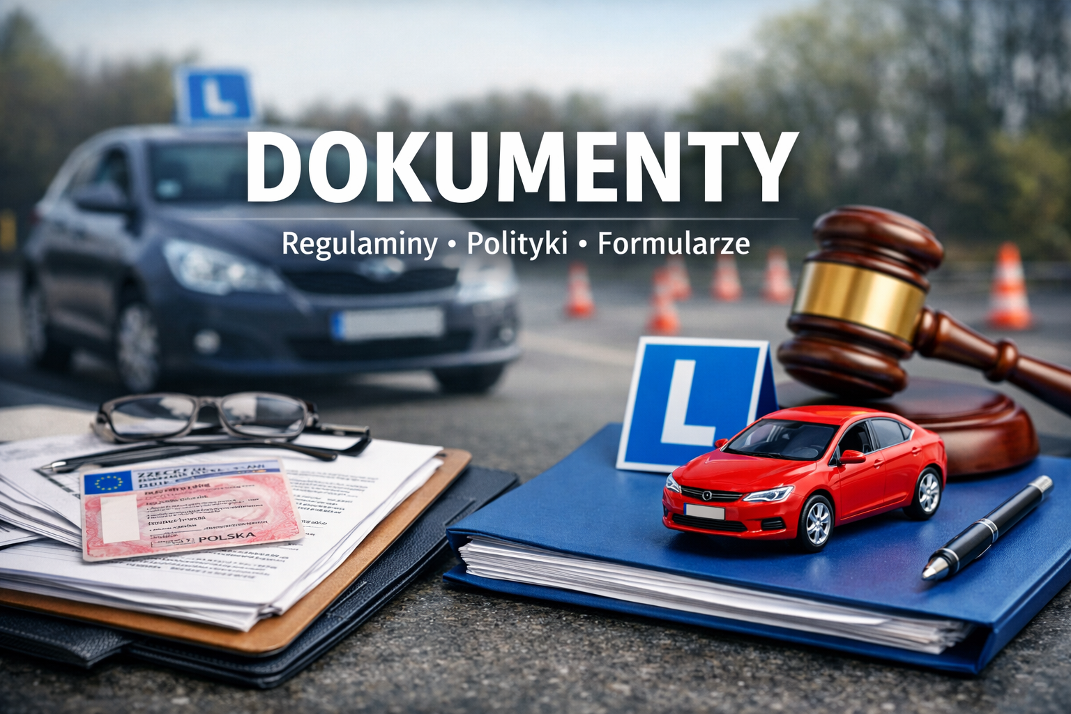 Dokumenty szkoły jazdy – regulaminy, formularze i materiały OSK Tailor związane z kursem prawa jazdy.